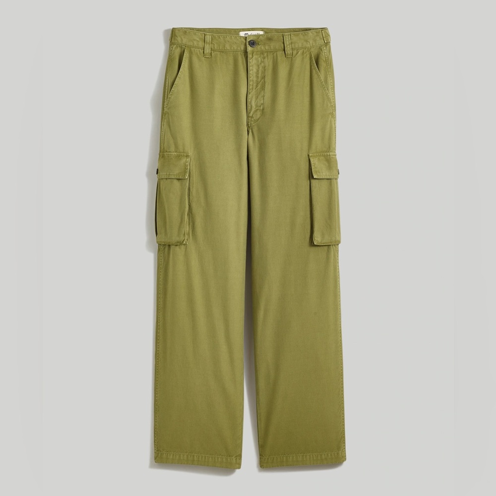 NWT Madewell Garment-Dyed Low-Slung Straight Cargo Pants in Classic Olive - Picture 5 of 14